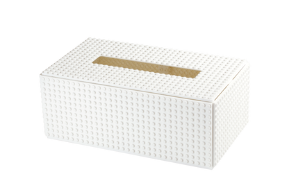 Off-White Rectangular Tissue Box